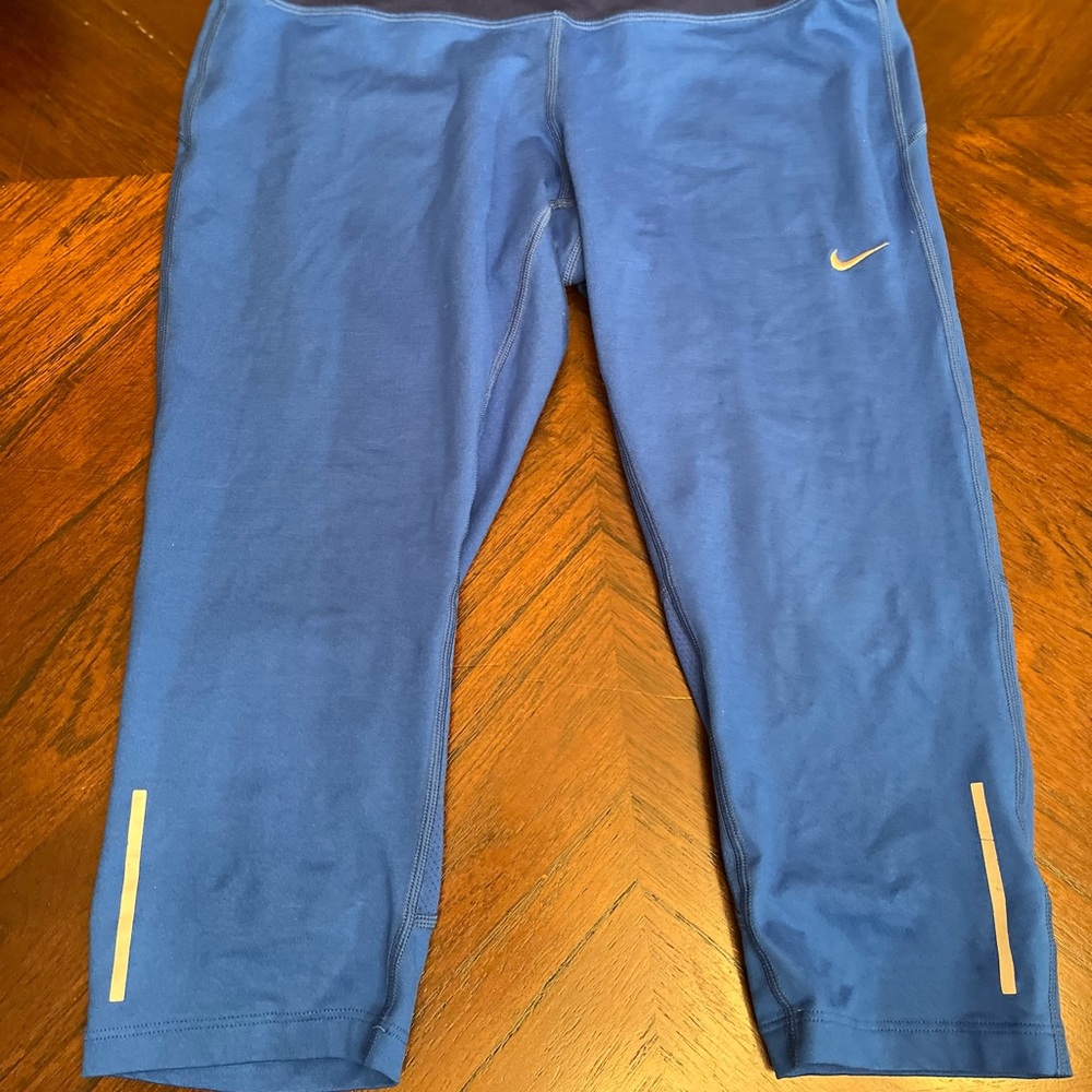 Nike, blue, capri, athletic leggings, size m, gently worn
